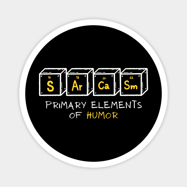 Sarcasm Primary Elements of Humor Magnet by Summerch